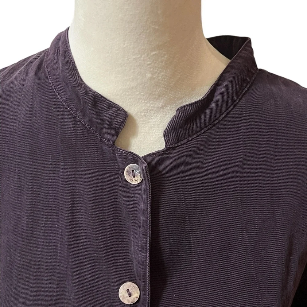 Bryn Walker Dress Womens Med 100% Tencel Minimalist Lagenlook Purple PTP 23 - Picture 2 of 6
